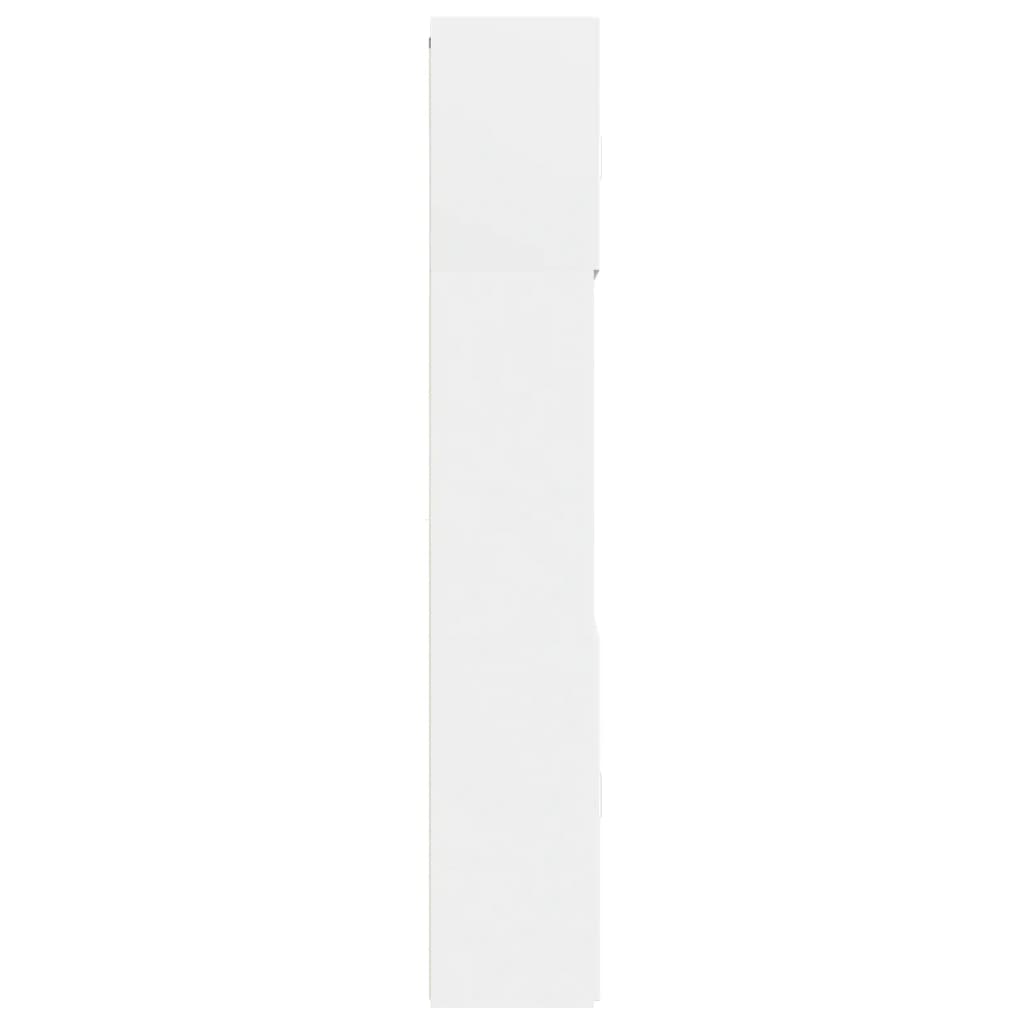 vidaXL Wysoka szafka, biała, 80x42,5x249 cm, materiał drewnopochodny