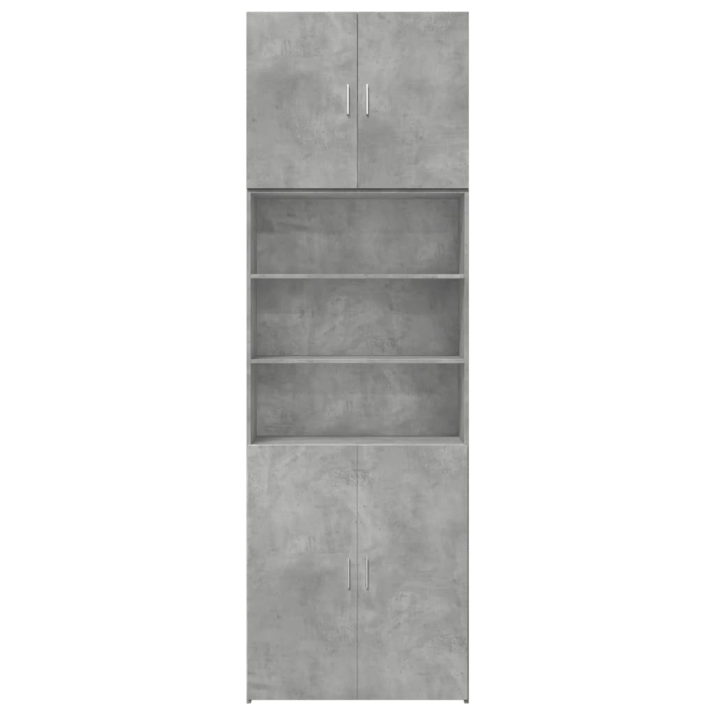 vidaXL Wysoka szafka, szara, 80x42,5x249 cm, materiał drewnopochodny