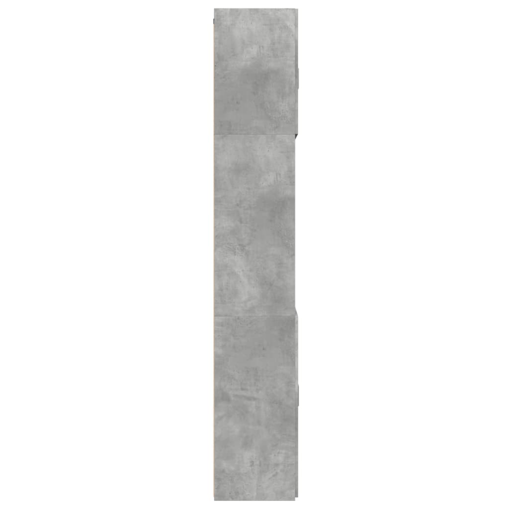 vidaXL Wysoka szafka, szara, 80x42,5x249 cm, materiał drewnopochodny