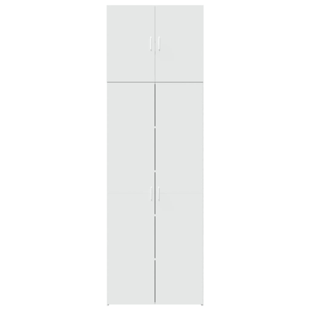 vidaXL Wysoka szafka, biała, 80x42,5x249 cm, materiał drewnopochodny