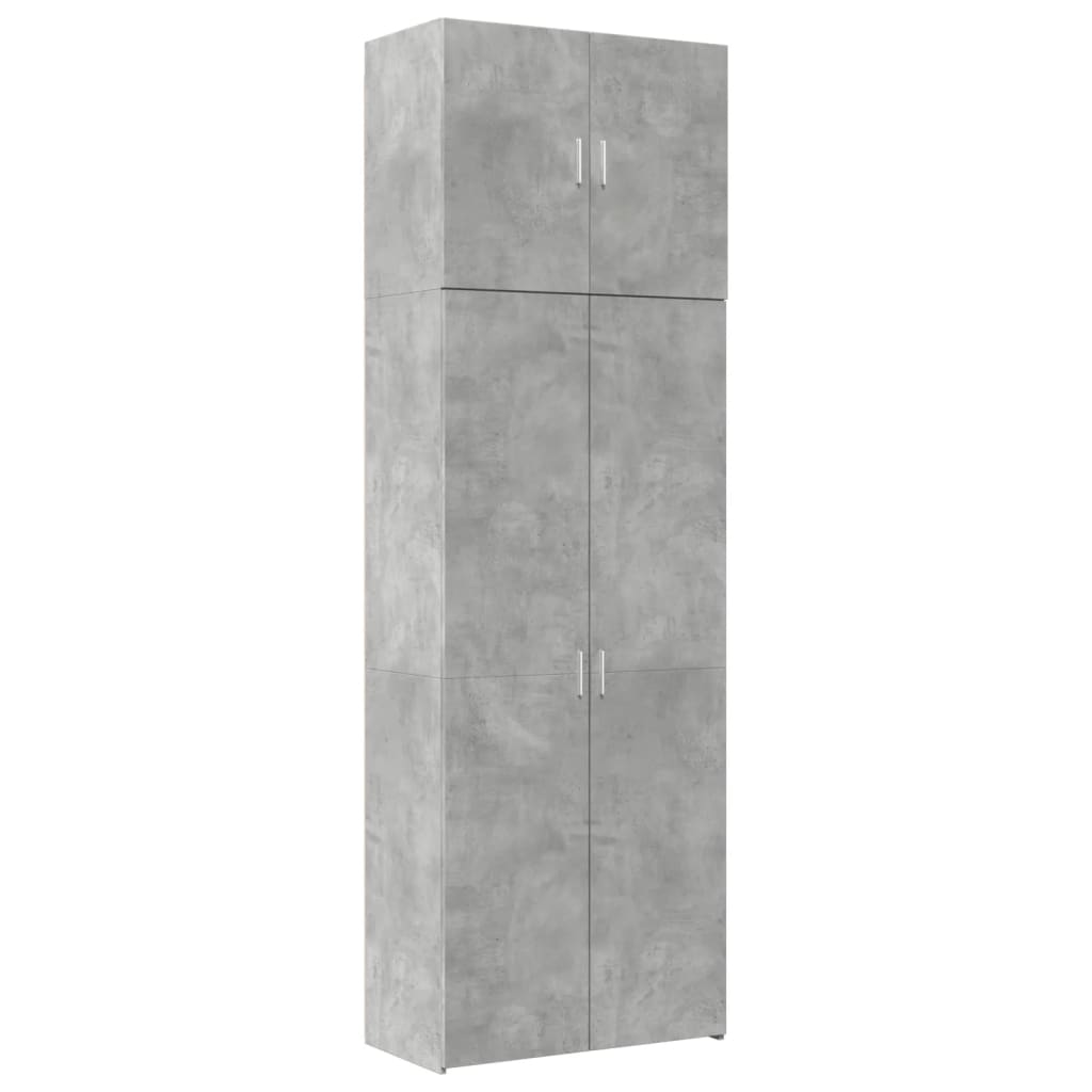 vidaXL Wysoka szafka, szarość betonu, 80x42,5x249 cm
