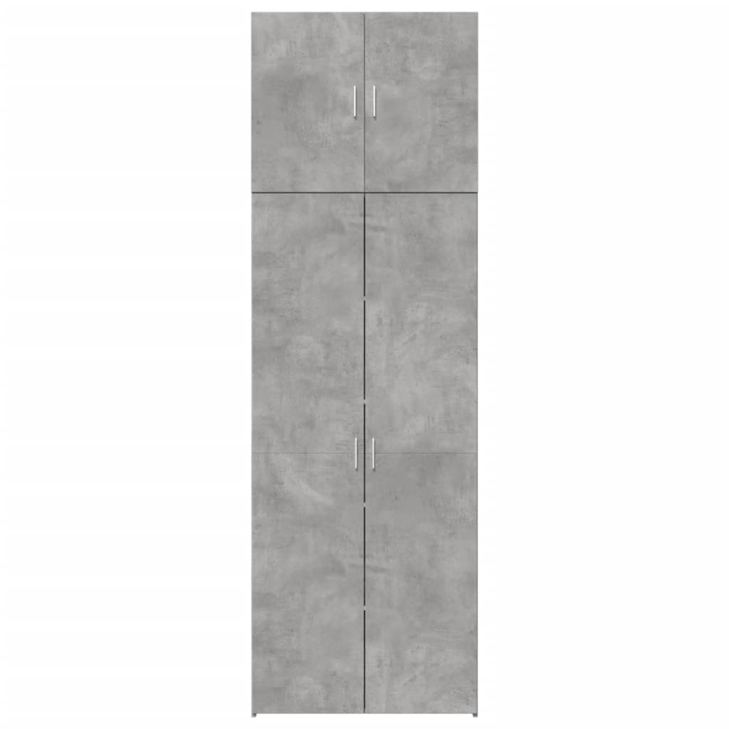 vidaXL Wysoka szafka, szarość betonu, 80x42,5x249 cm