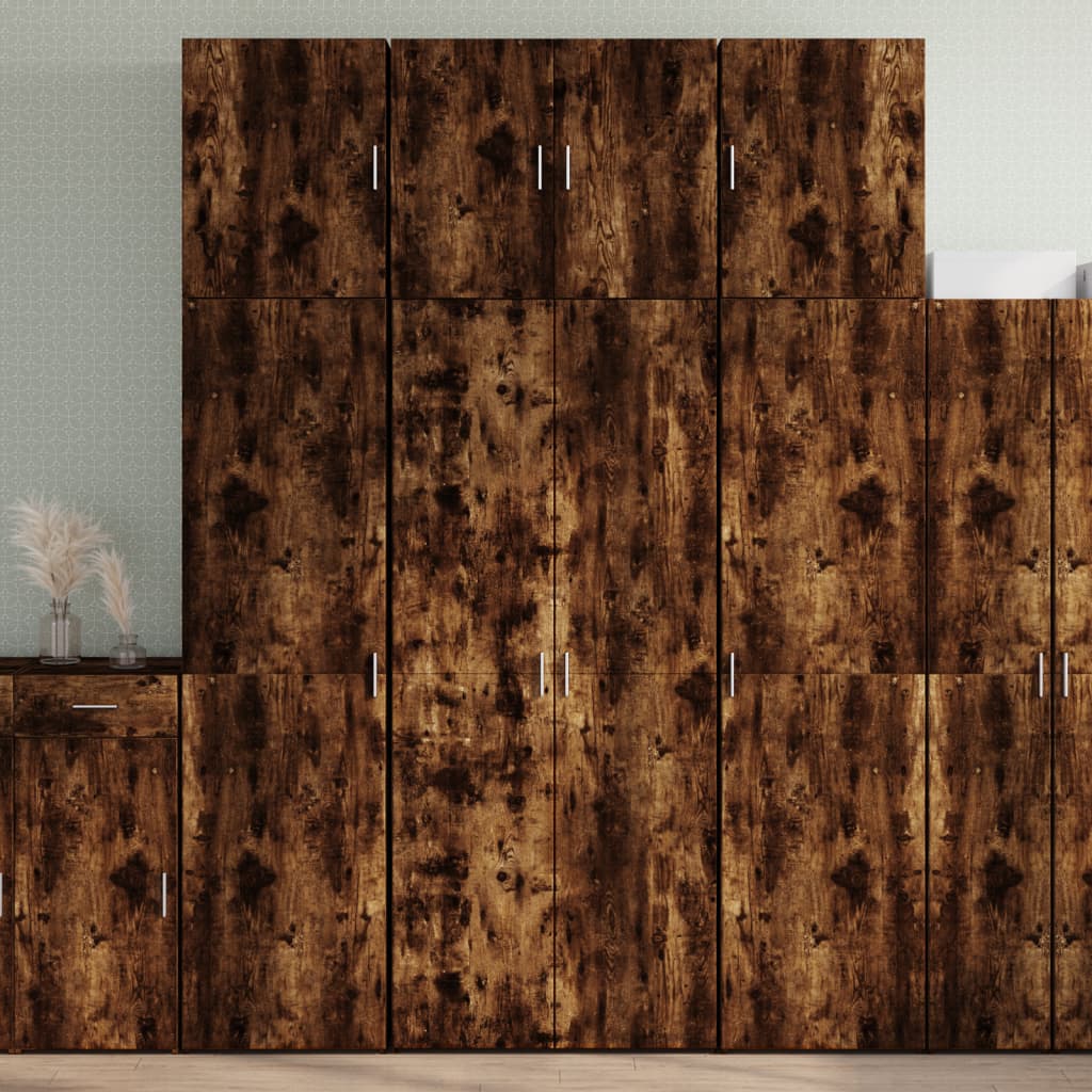 vidaXL Wysoka szafka, przydymiony dąb, 80x42,5x249 cm