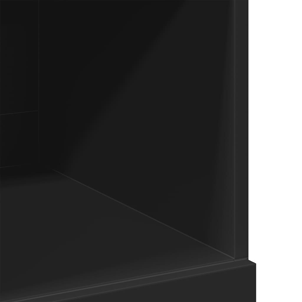 vidaXL Wysoka szafka, czarna, 80x42,5x124 cm