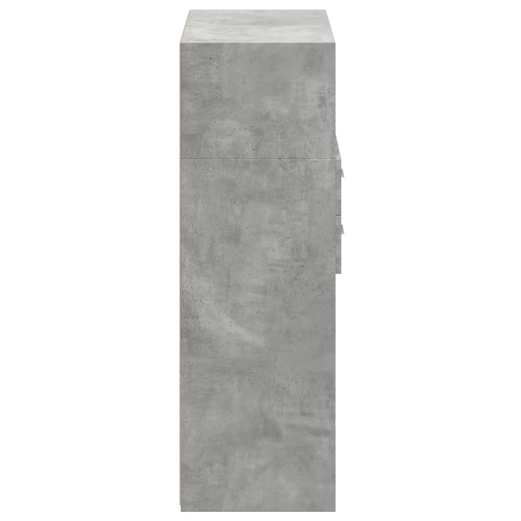 vidaXL Wysoka szafka, szarość betonu, 80x42,5x124 cm