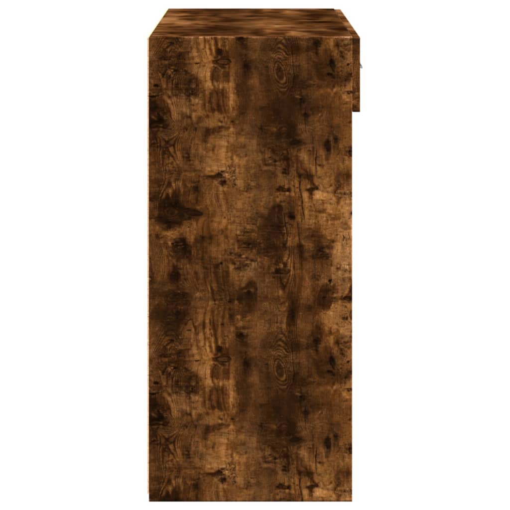 vidaXL Wysoka szafka, przydymiony dąb, 80x42,5x124 cm