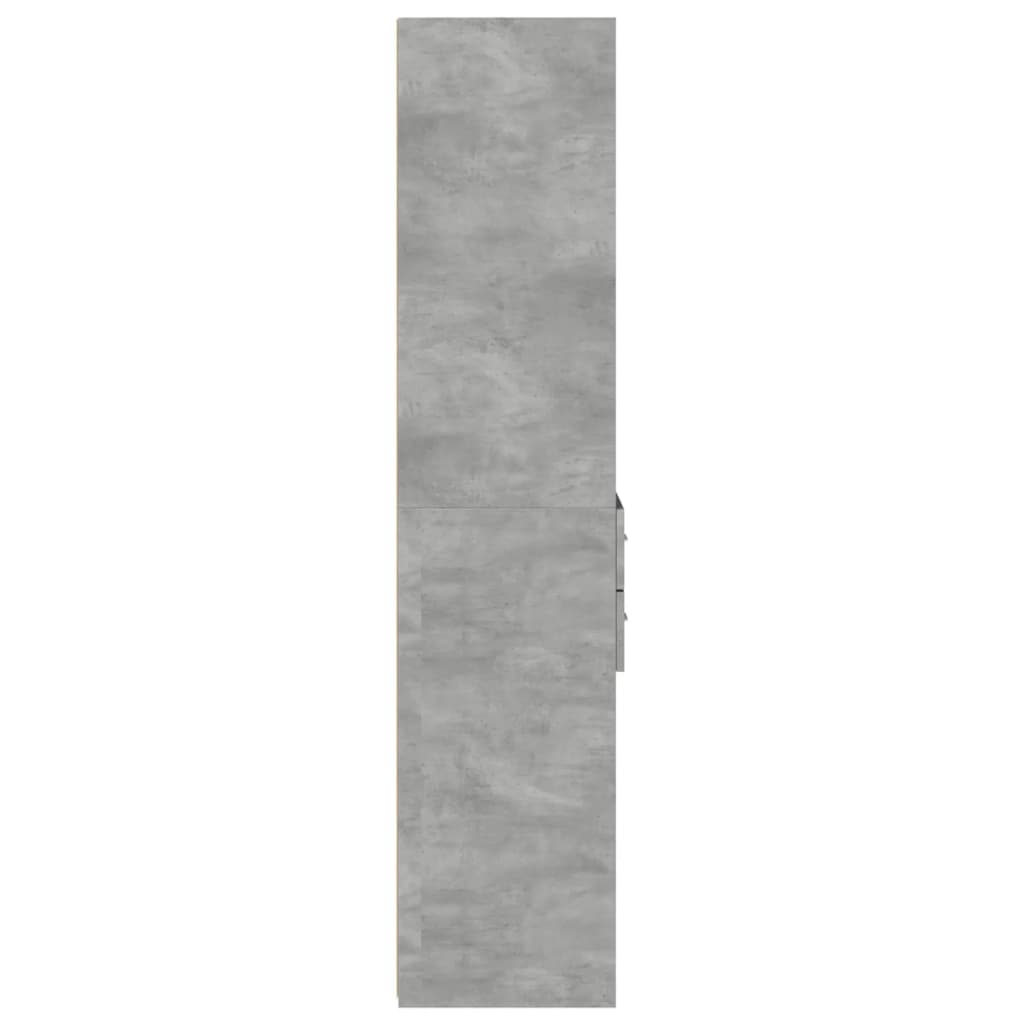 vidaXL Wysoka szafka, szarość betonu, 45x42,5x185 cm