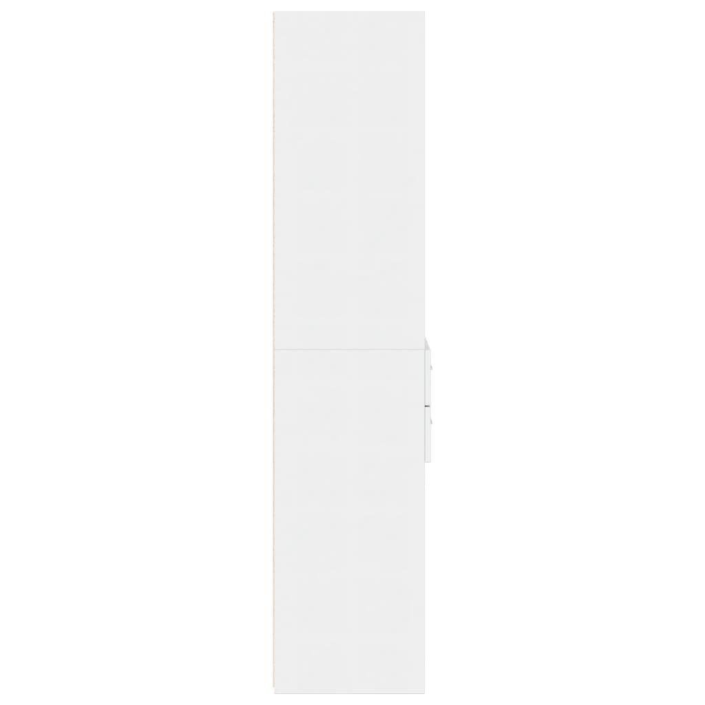 vidaXL Wysoka szafka, biała, 50x42,5x185 cm, materiał drewnopochodny