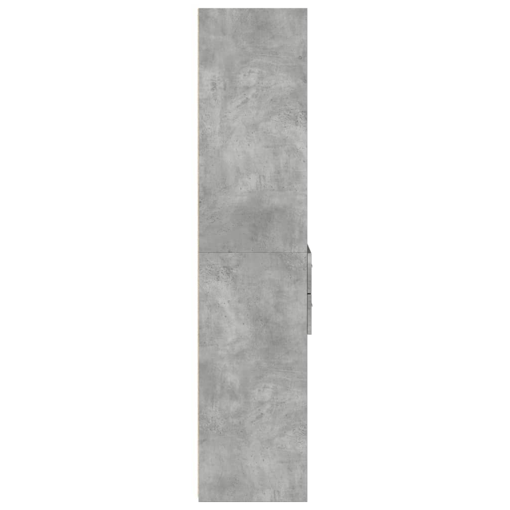 vidaXL Wysoka szafka, szarość betonu, 50x42,5x185 cm