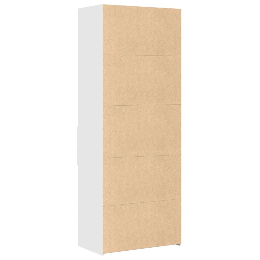 vidaXL Wysoka szafka, biała, 70x42,5x185 cm, materiał drewnopochodny
