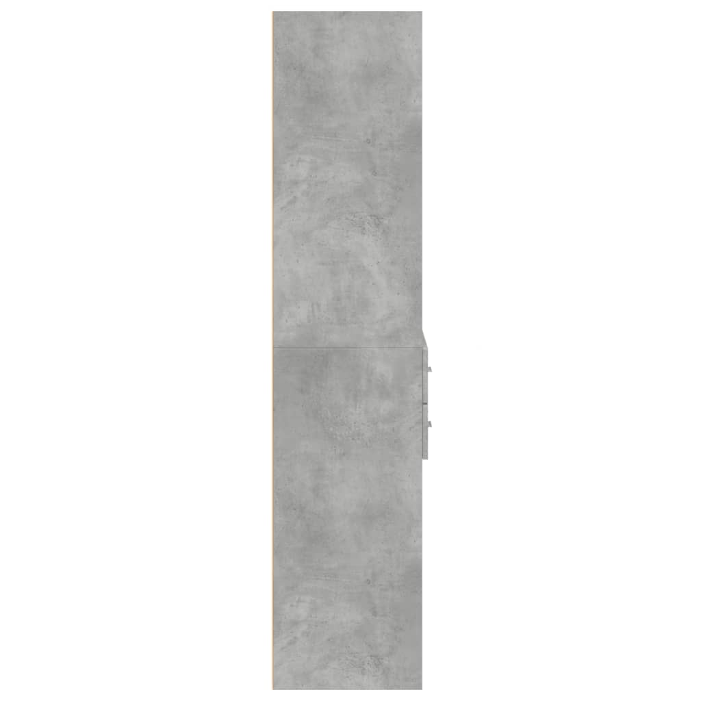 vidaXL Wysoka szafka, szarość betonu, 70x42,5x185 cm