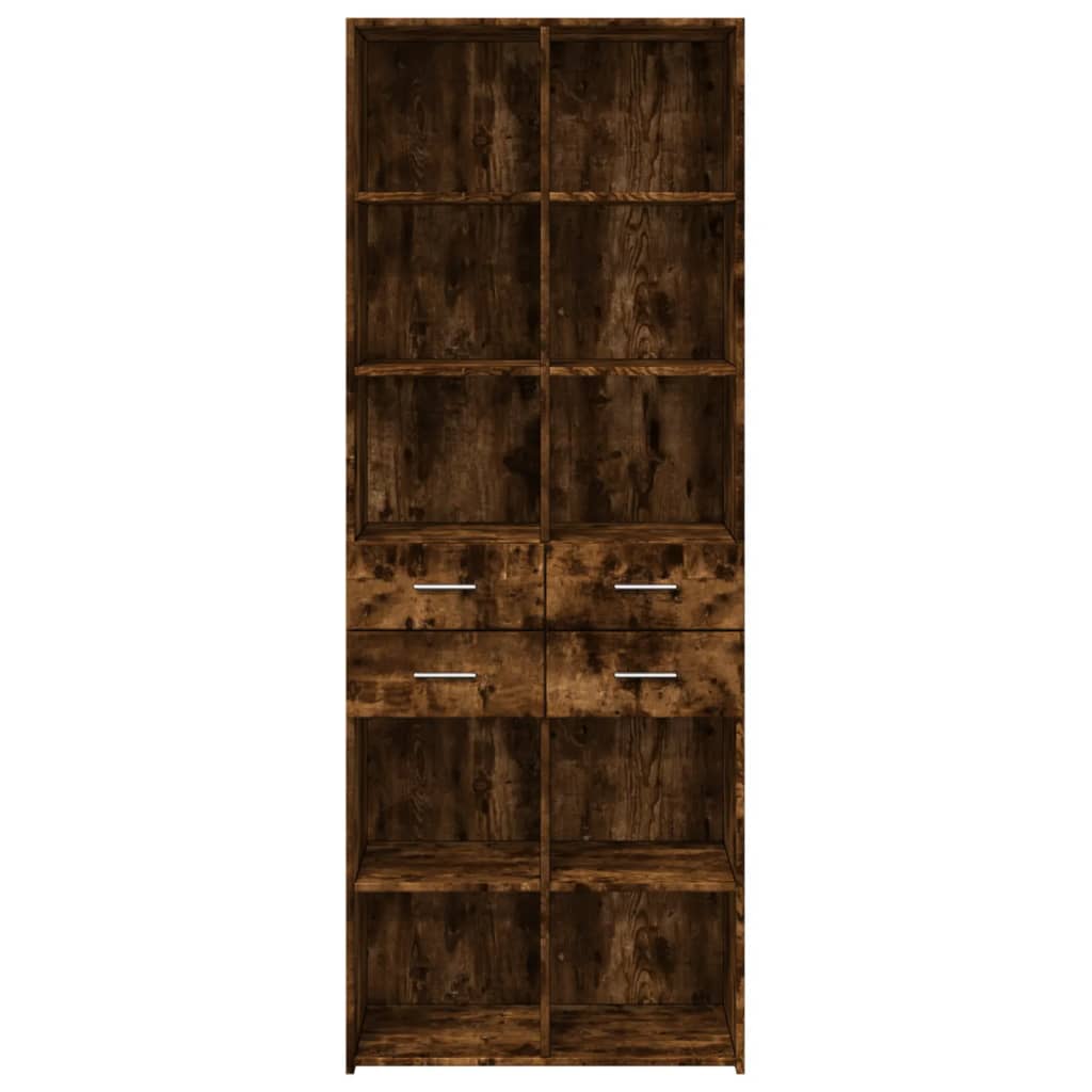 vidaXL Wysoka szafka, przydymiony dąb, 70x42,5x185 cm