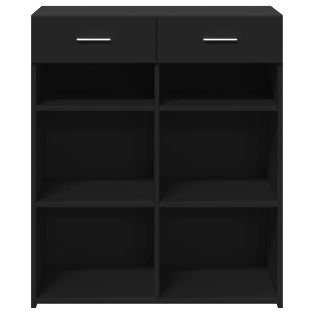vidaXL Szafka, czarna, 80x42,5x93 cm, materiał drewnopochodny