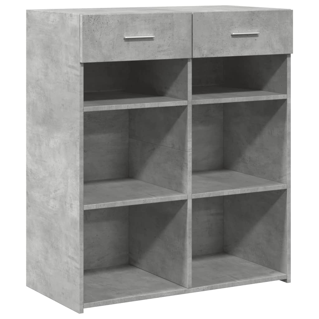 vidaXL Szafka, szarość betonu, 80x42,5x93 cm, materiał drewnopochodny