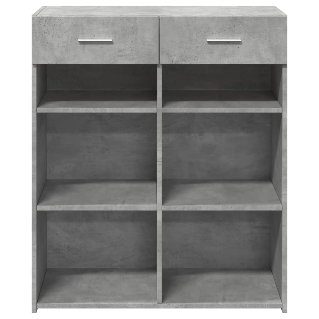 vidaXL Szafka, szarość betonu, 80x42,5x93 cm, materiał drewnopochodny