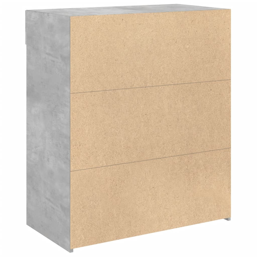 vidaXL Szafka, szarość betonu, 80x42,5x93 cm, materiał drewnopochodny