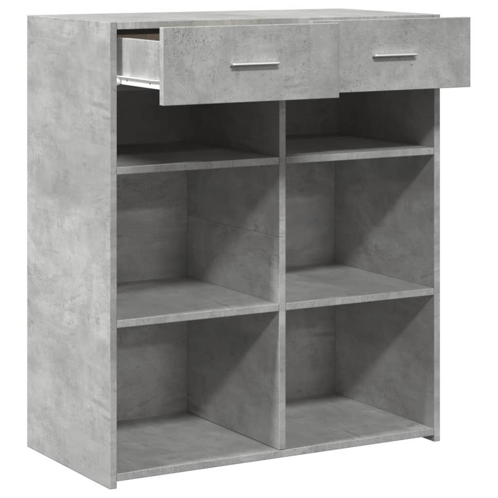 vidaXL Szafka, szarość betonu, 80x42,5x93 cm, materiał drewnopochodny