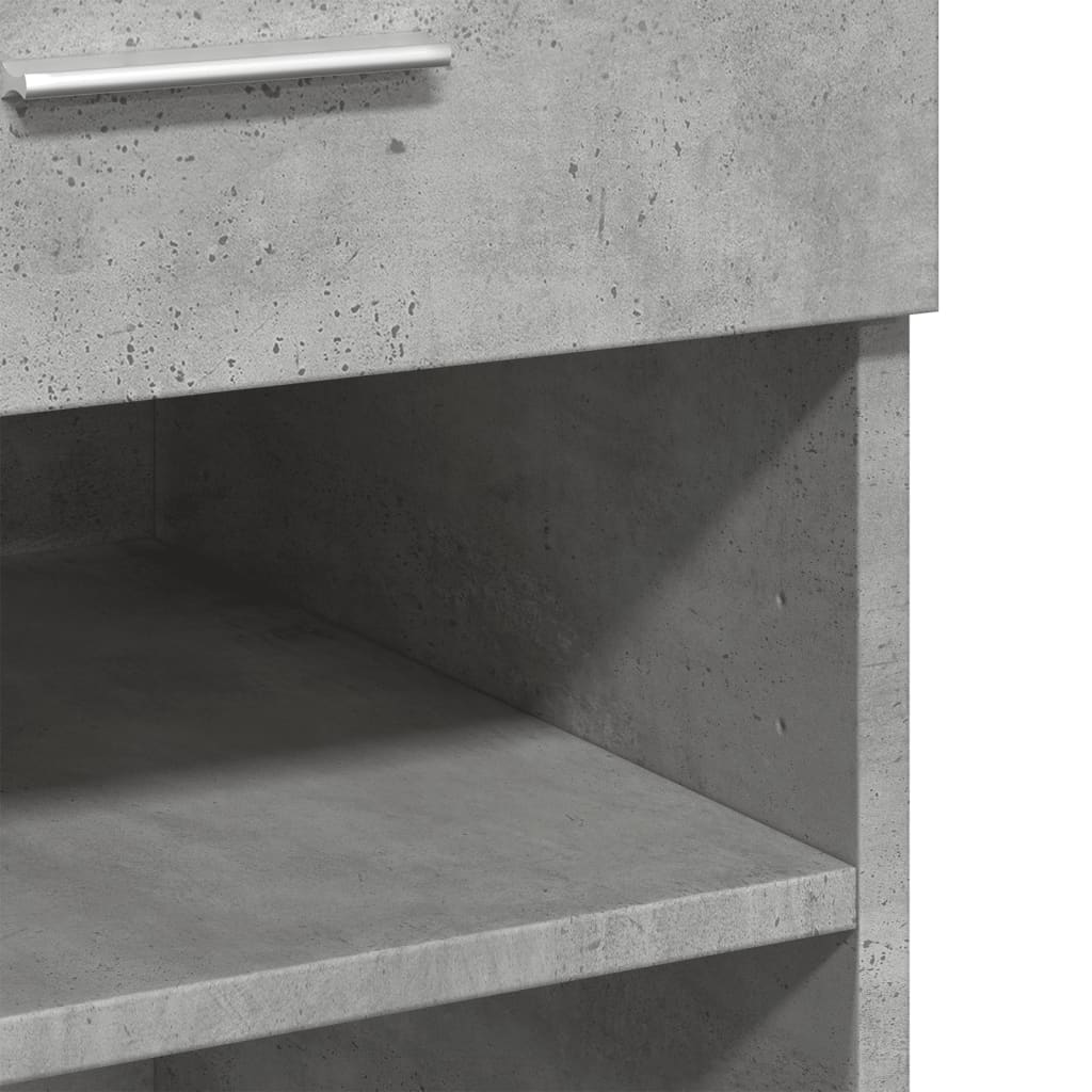 vidaXL Szafka, szarość betonu, 80x42,5x93 cm, materiał drewnopochodny