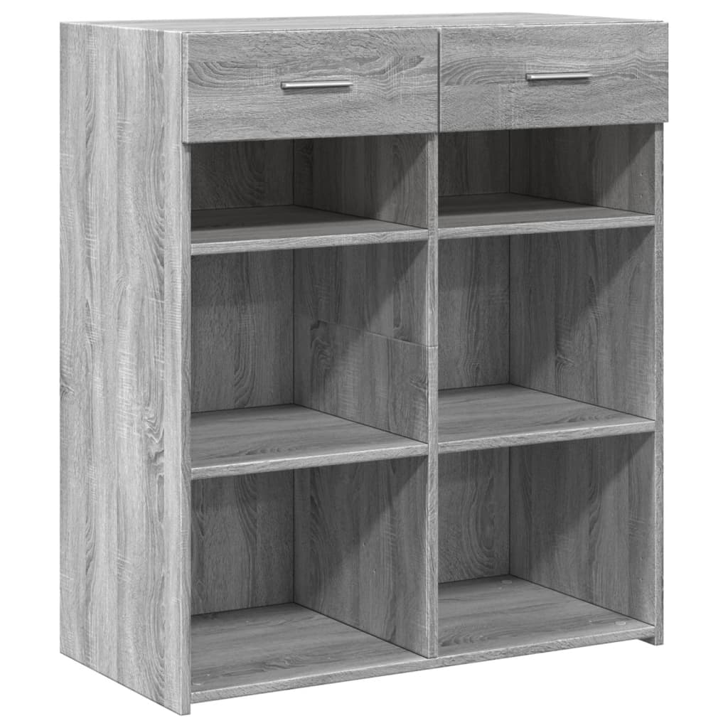 vidaXL Szafka, szary dąb sonoma, 80x42,5x93cm, materiał drewnopochodny