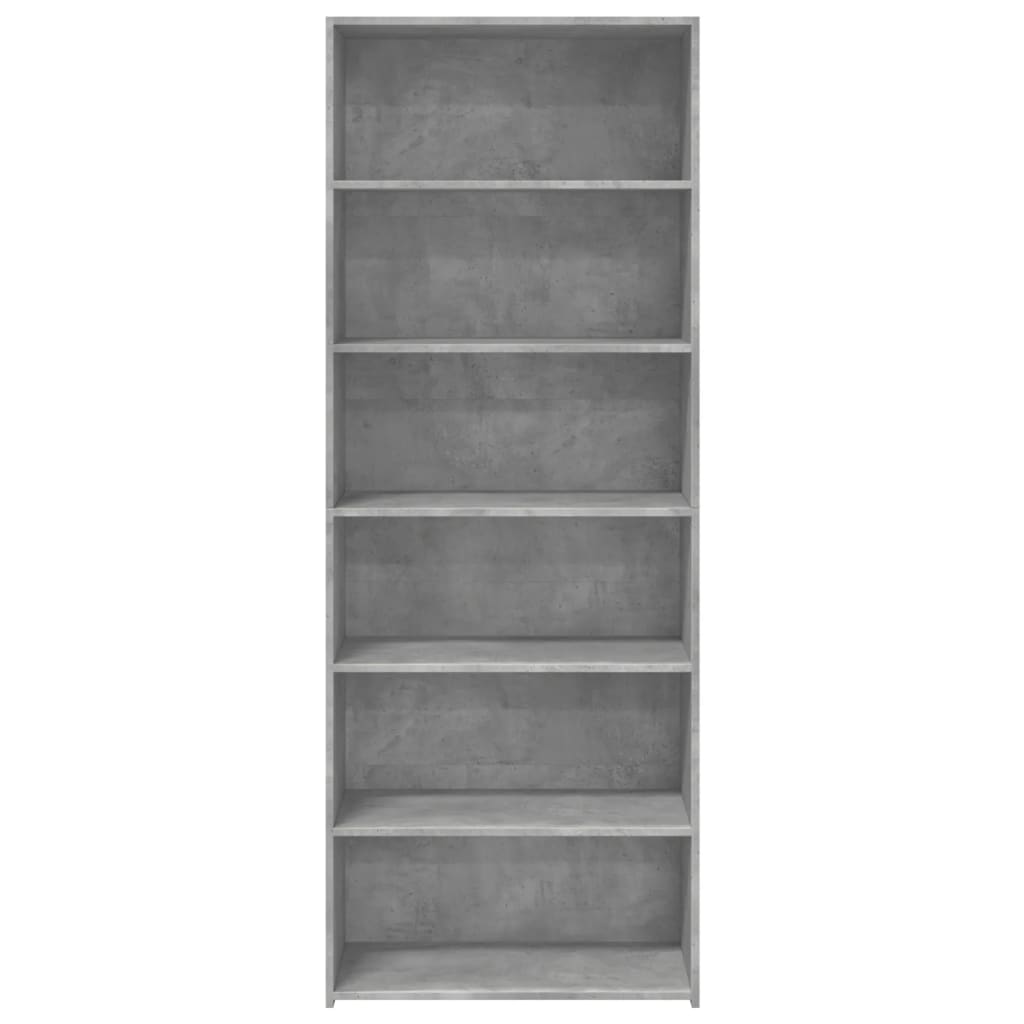 vidaXL Witryna, szarość betonu, 70x41x185 cm, materiał drewnopochodny