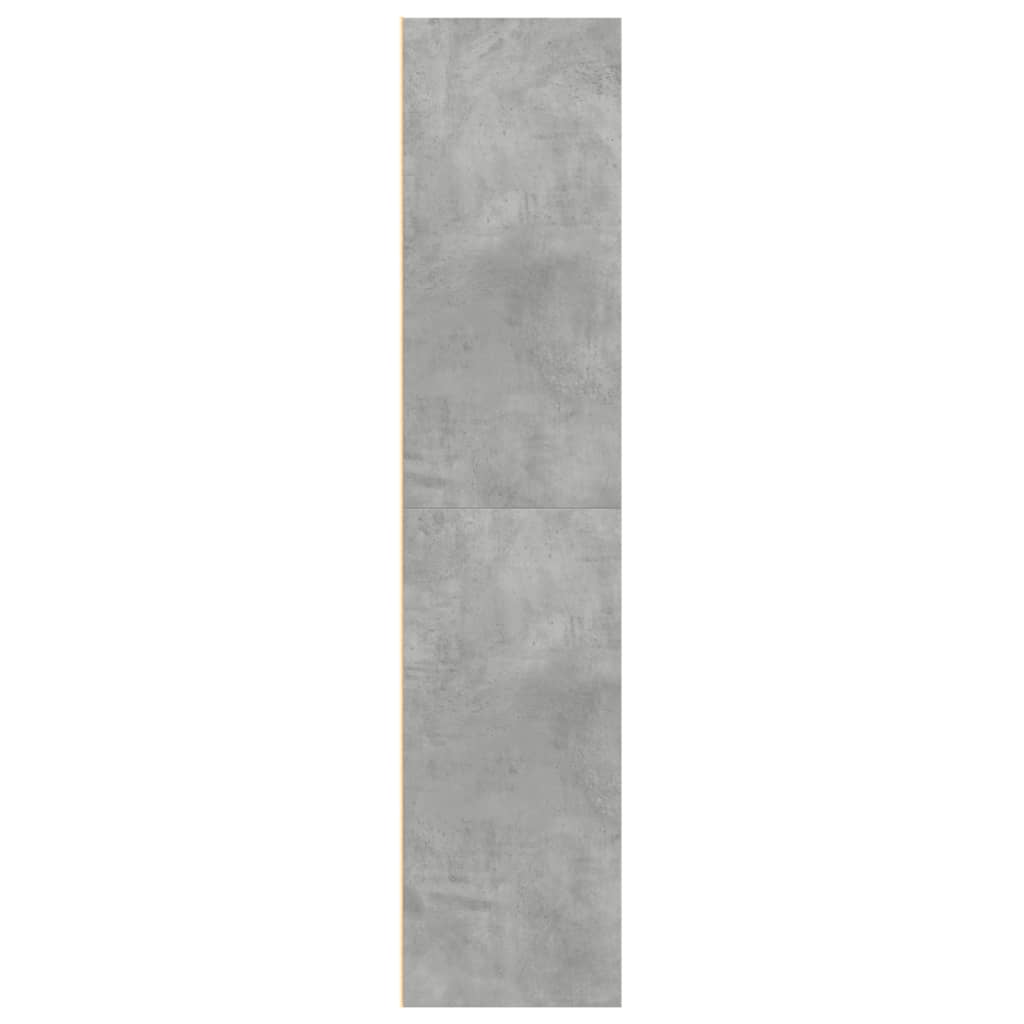 vidaXL Witryna, szarość betonu, 70x41x185 cm, materiał drewnopochodny