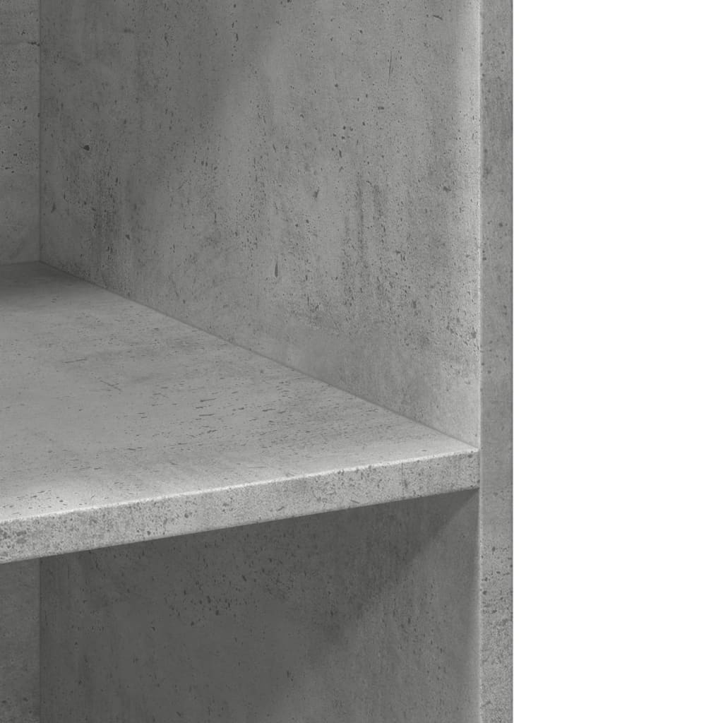 vidaXL Witryna, szarość betonu, 70x41x185 cm, materiał drewnopochodny