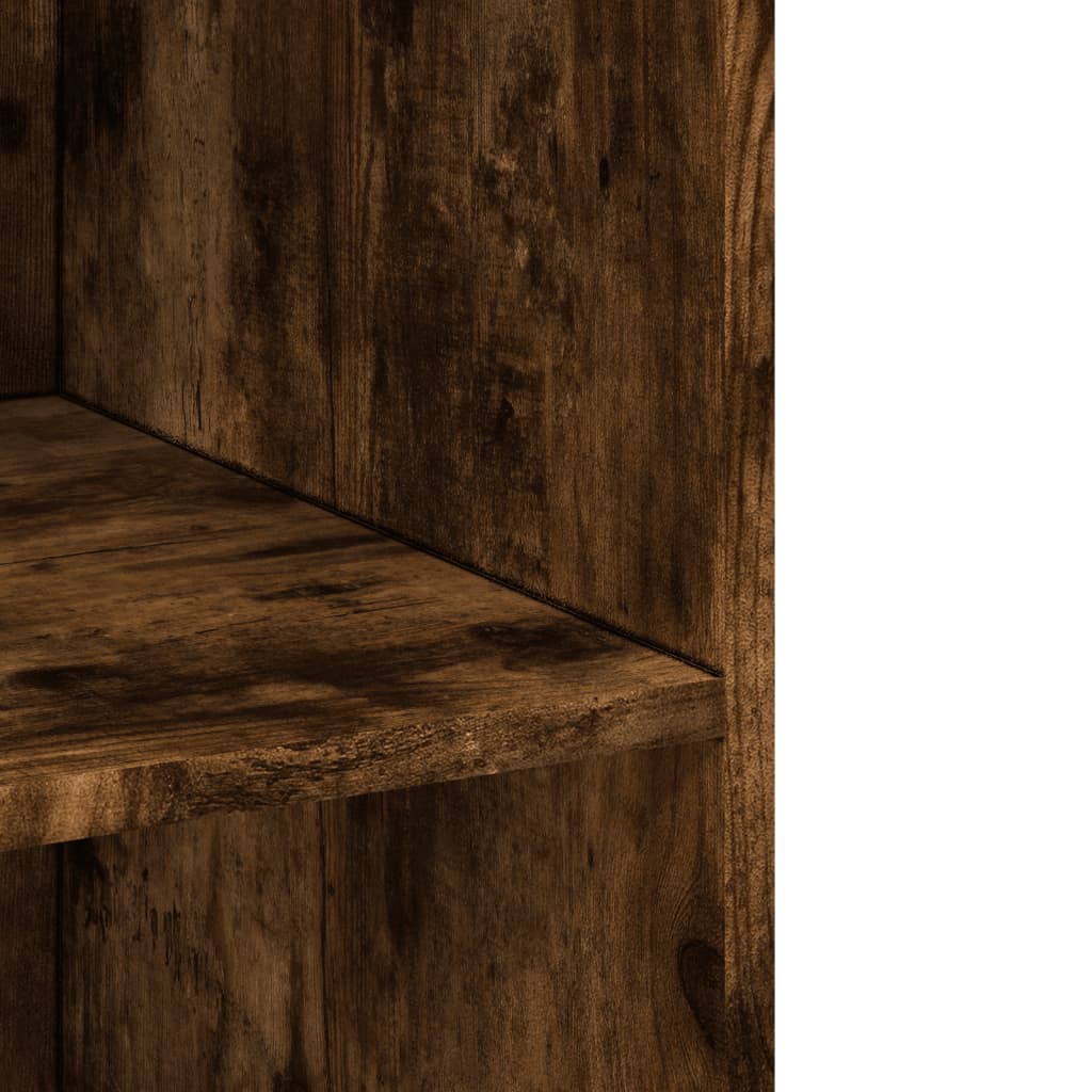 vidaXL Witryna, przydymiony dąb, 70x41x185 cm, materiał drewnopochodny