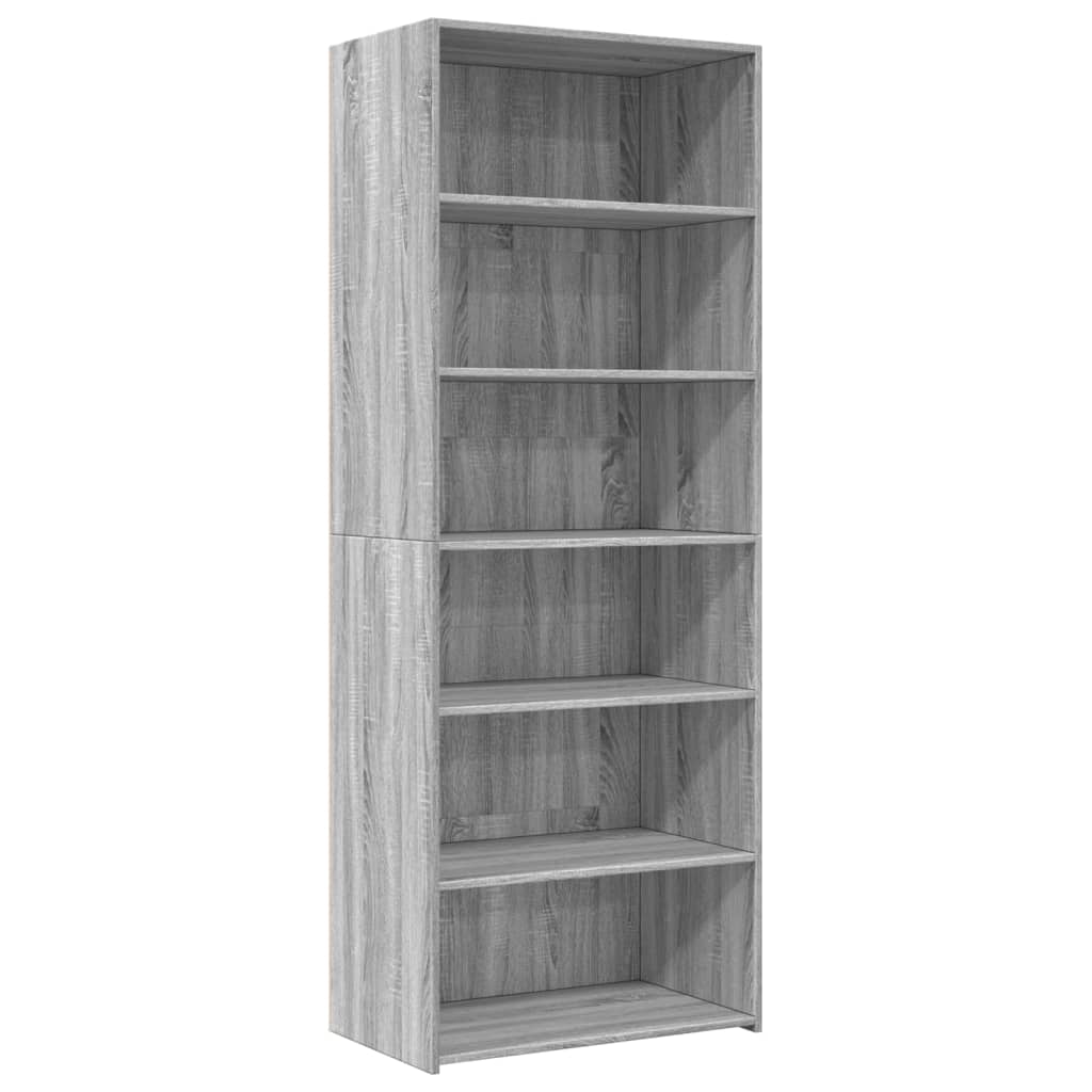 vidaXL Witrynka, szary dąb sonoma 70x41x185 cm materiał drewnopochodny