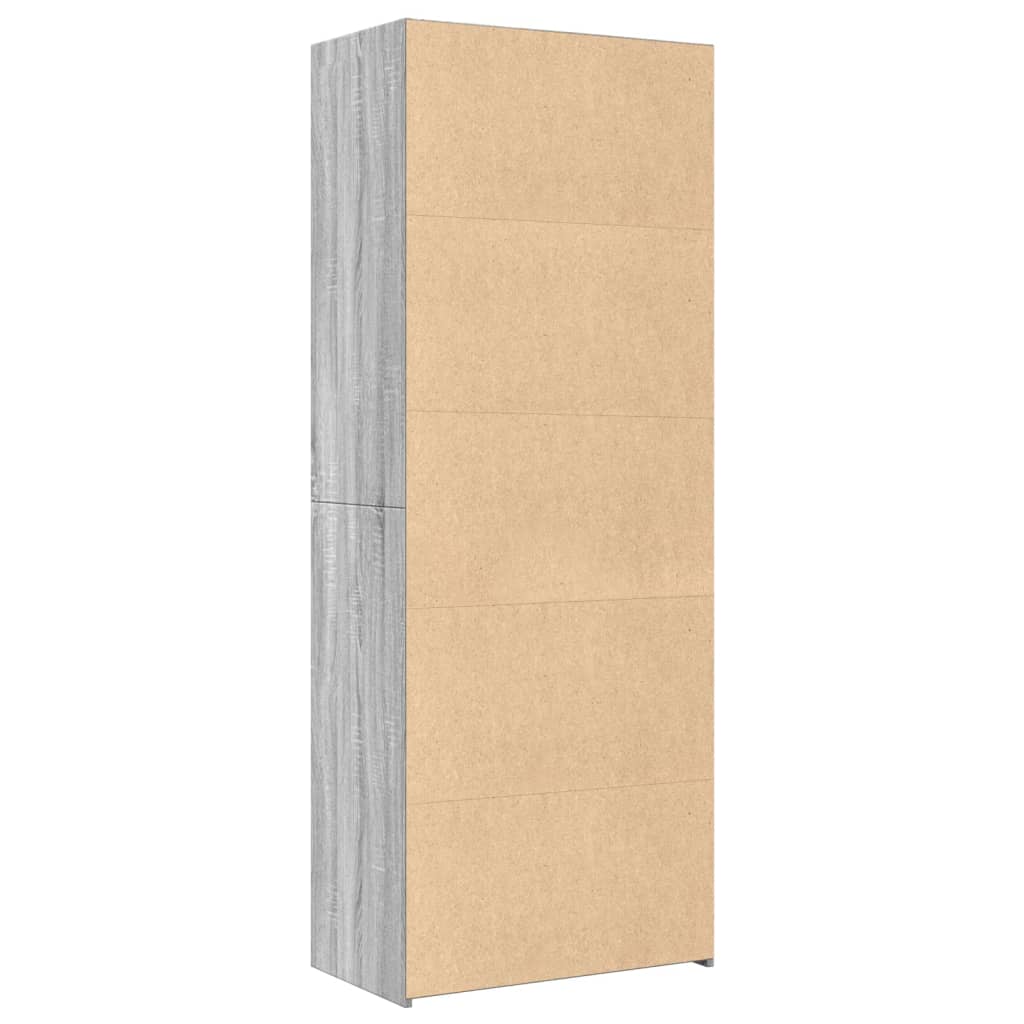 vidaXL Witrynka, szary dąb sonoma 70x41x185 cm materiał drewnopochodny