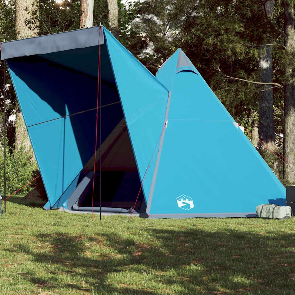 vidaXL Namiot rodzinny tipi, 6-os., niebieski, wodoszczelny