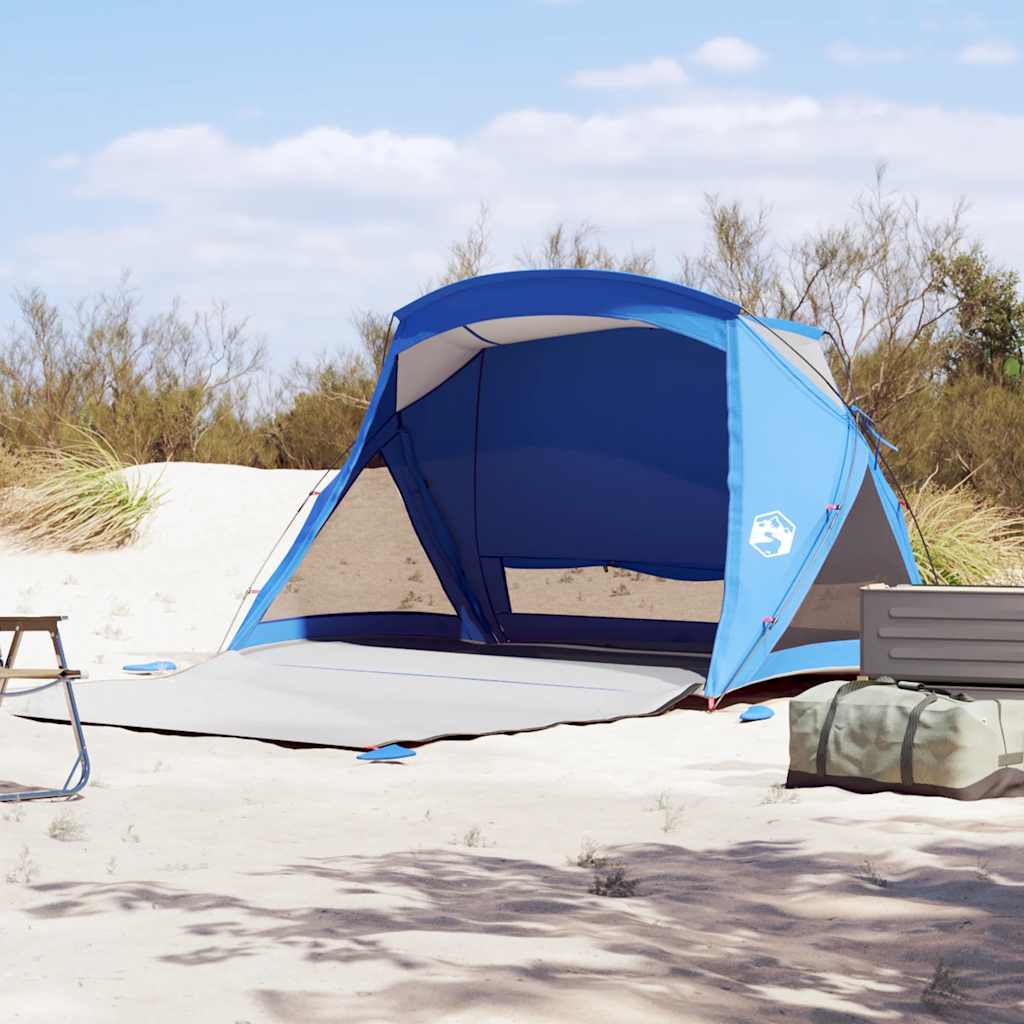 vidaXL Namiot plażowy 2-osobowy, błękitny, wodoodporny