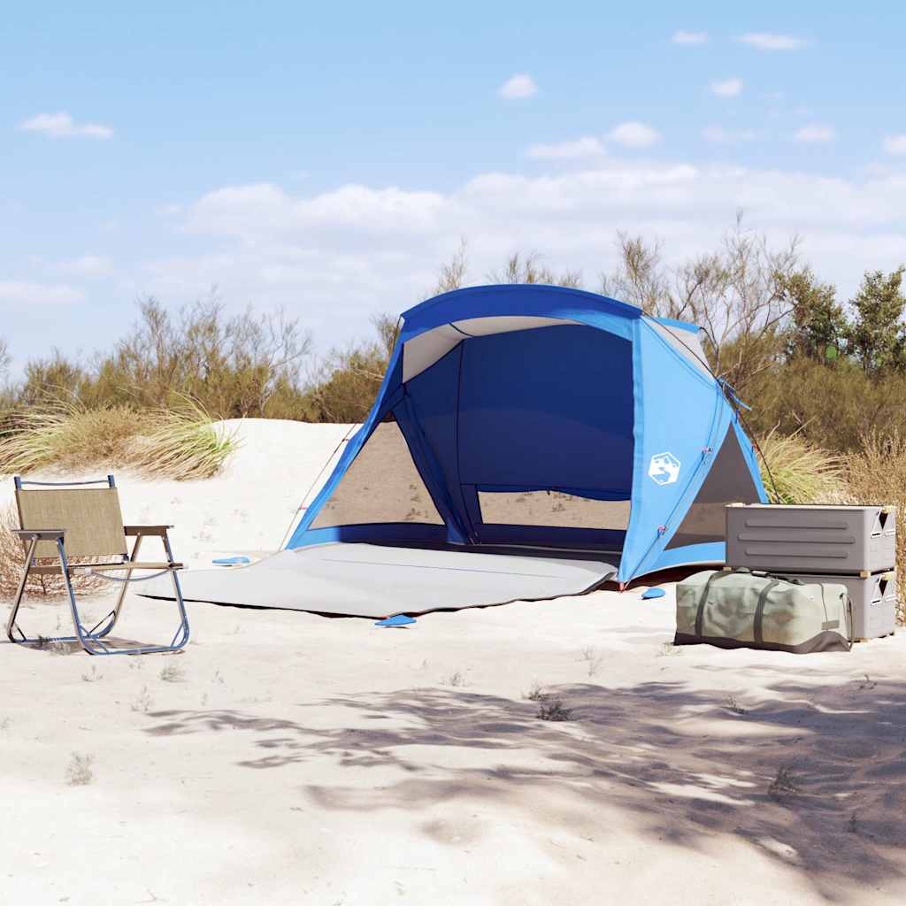 vidaXL Namiot plażowy 2-osobowy, błękitny, wodoodporny