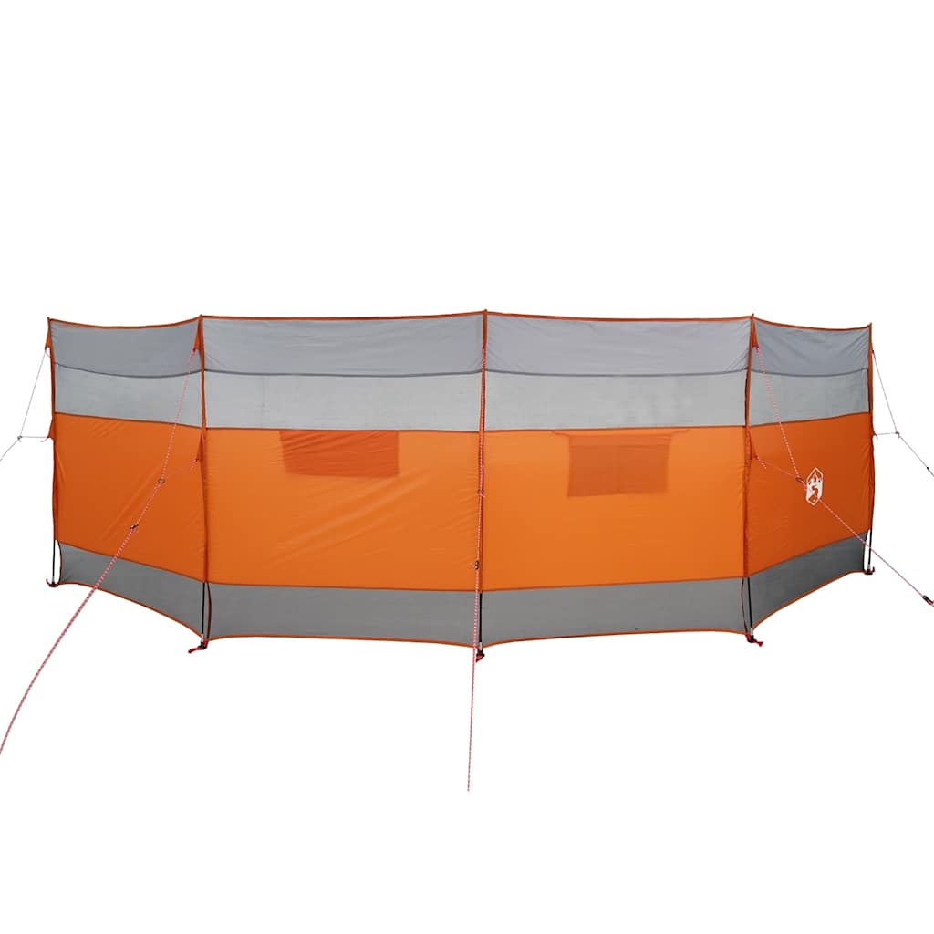 vidaXL Camping Windbreak Szary i pomarańczowy 510x153 cm Wodoodporny