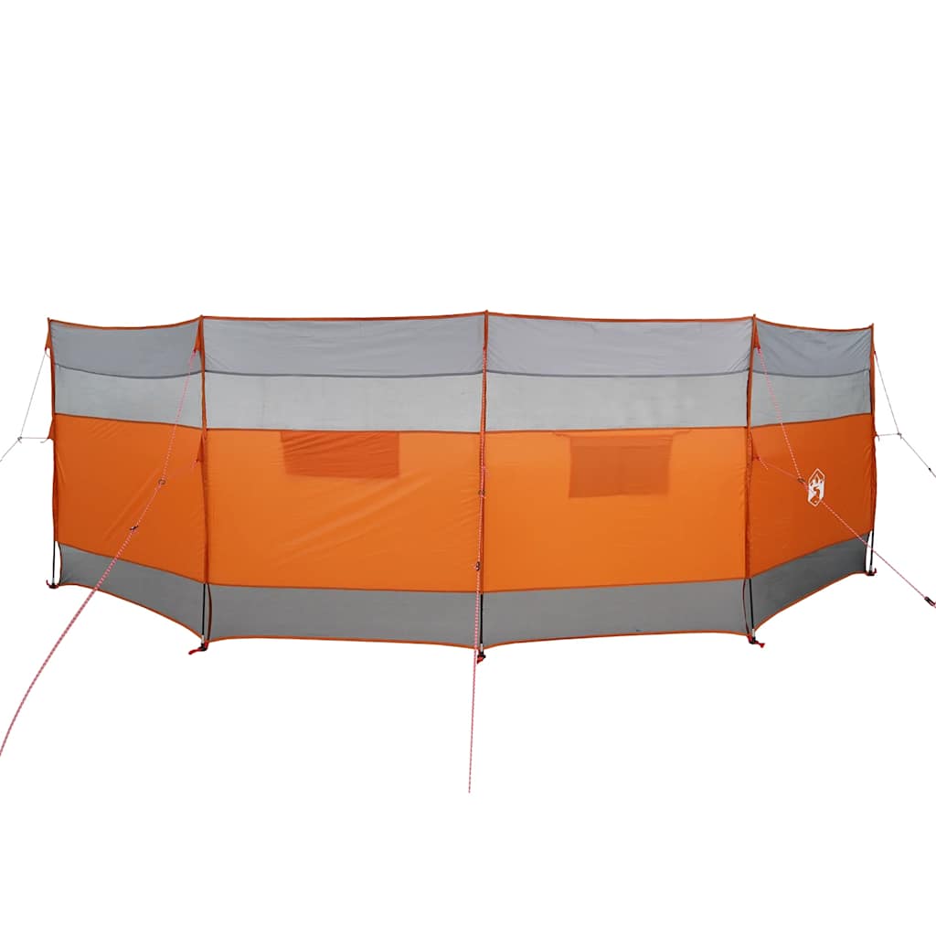 vidaXL Camping Windbreak Szary i pomarańczowy 510x153 cm Wodoodporny