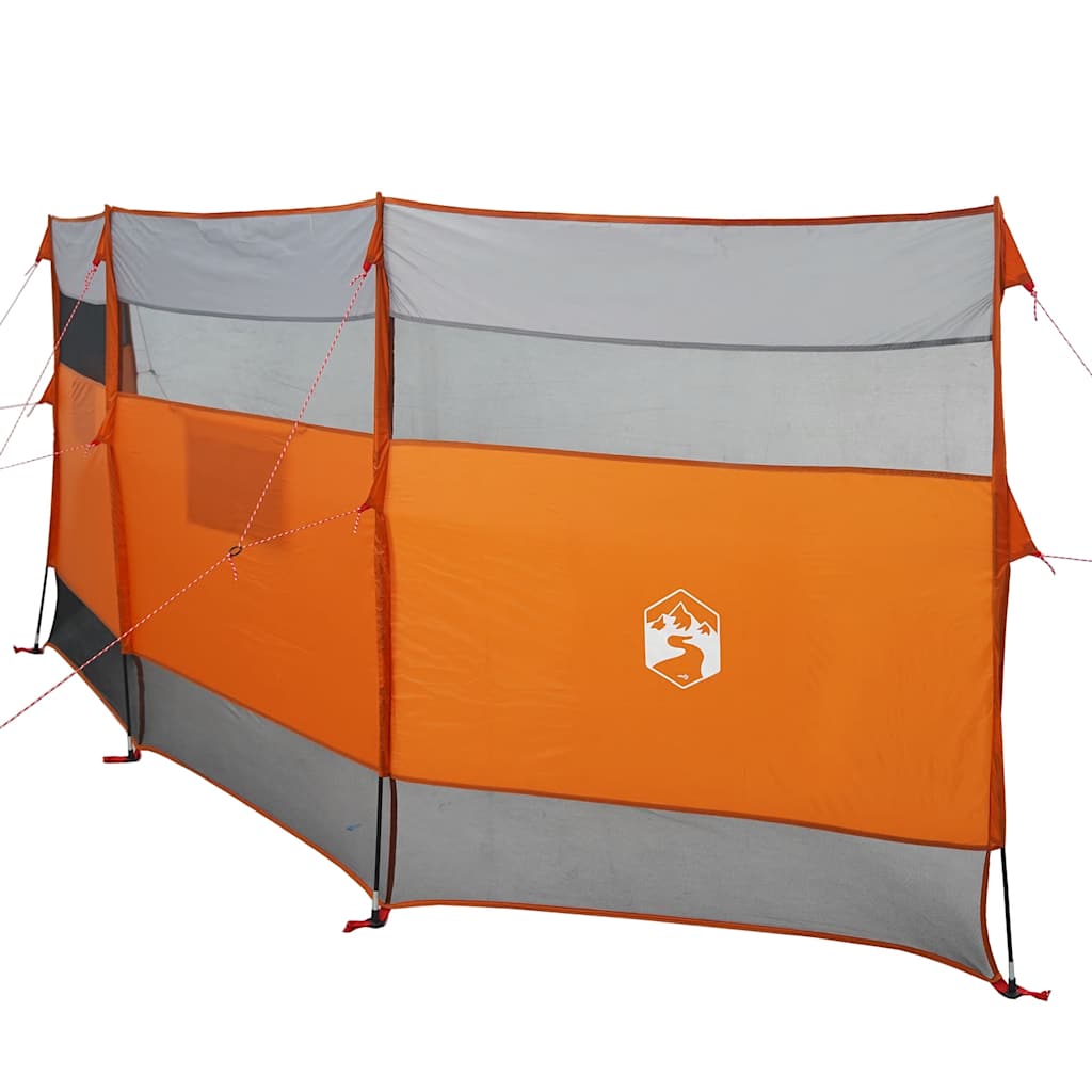 vidaXL Camping Windbreak Szary i pomarańczowy 510x153 cm Wodoodporny
