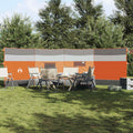 vidaXL Camping Windbreak Szary i pomarańczowy 510x153 cm Wodoodporny