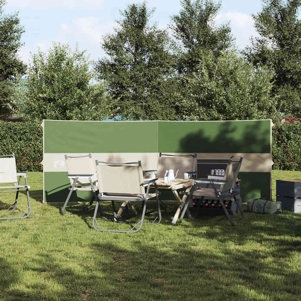 vidaXL Camping Wiatrochron Zielony 344x120 cm Wodoodporny