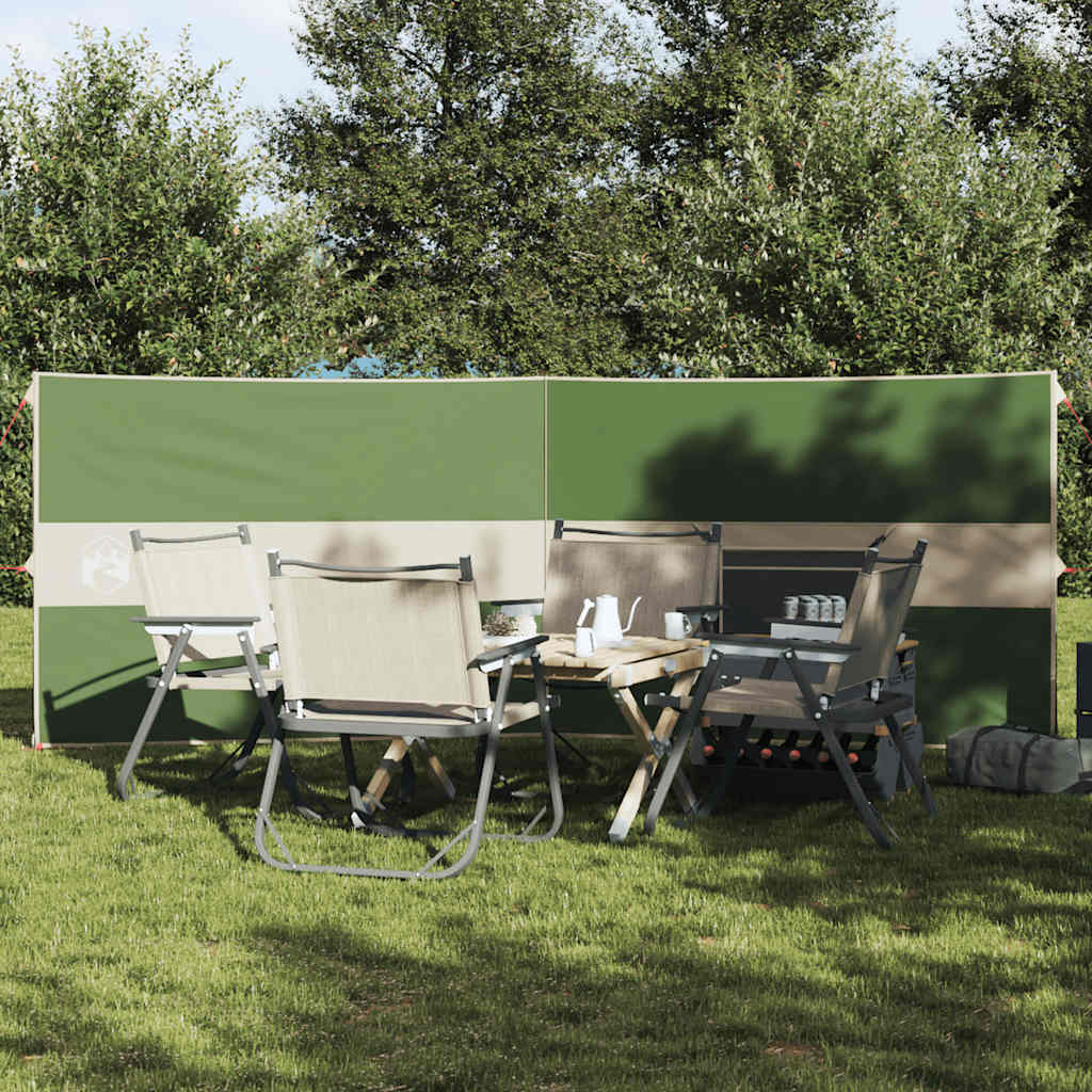 vidaXL Camping Wiatrochron Zielony 344x120 cm Wodoodporny