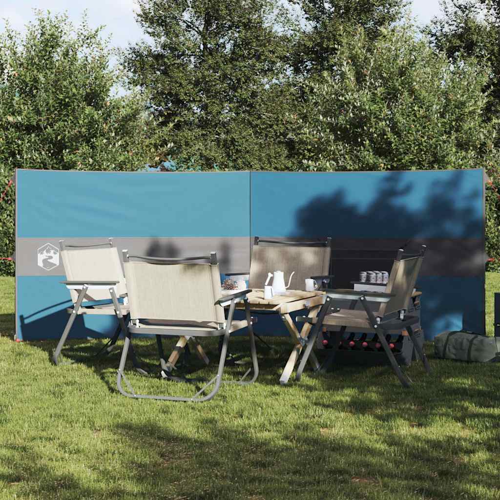 vidaXL Camping Windbreak Niebieski 344x120 cm Wodoodporny