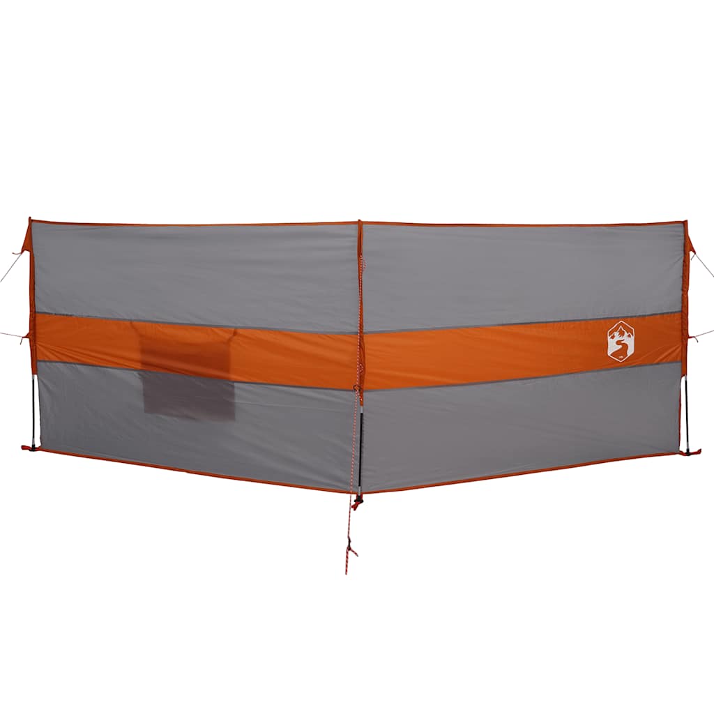 vidaXL Camping Windbreak Szary i pomarańczowy 344x120 cm Wodoodporny
