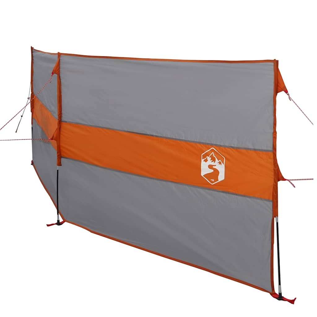 vidaXL Camping Windbreak Szary i pomarańczowy 344x120 cm Wodoodporny