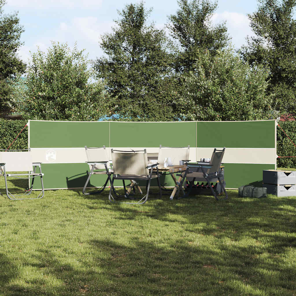 vidaXL Camping Wiatrochron Zielony 490x123 cm Wodoodporny
