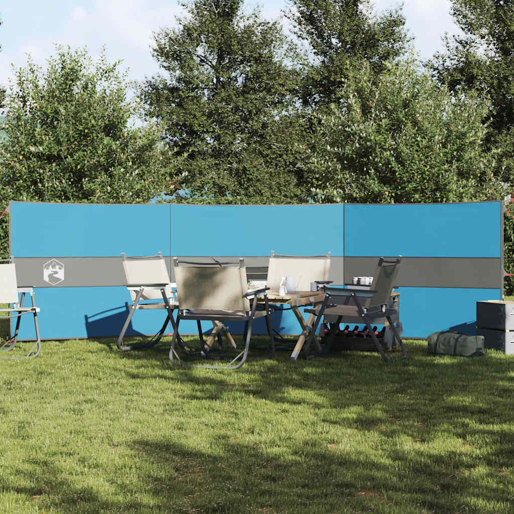 vidaXL Camping Windbreak Niebieski 490x123 cm Wodoodporny