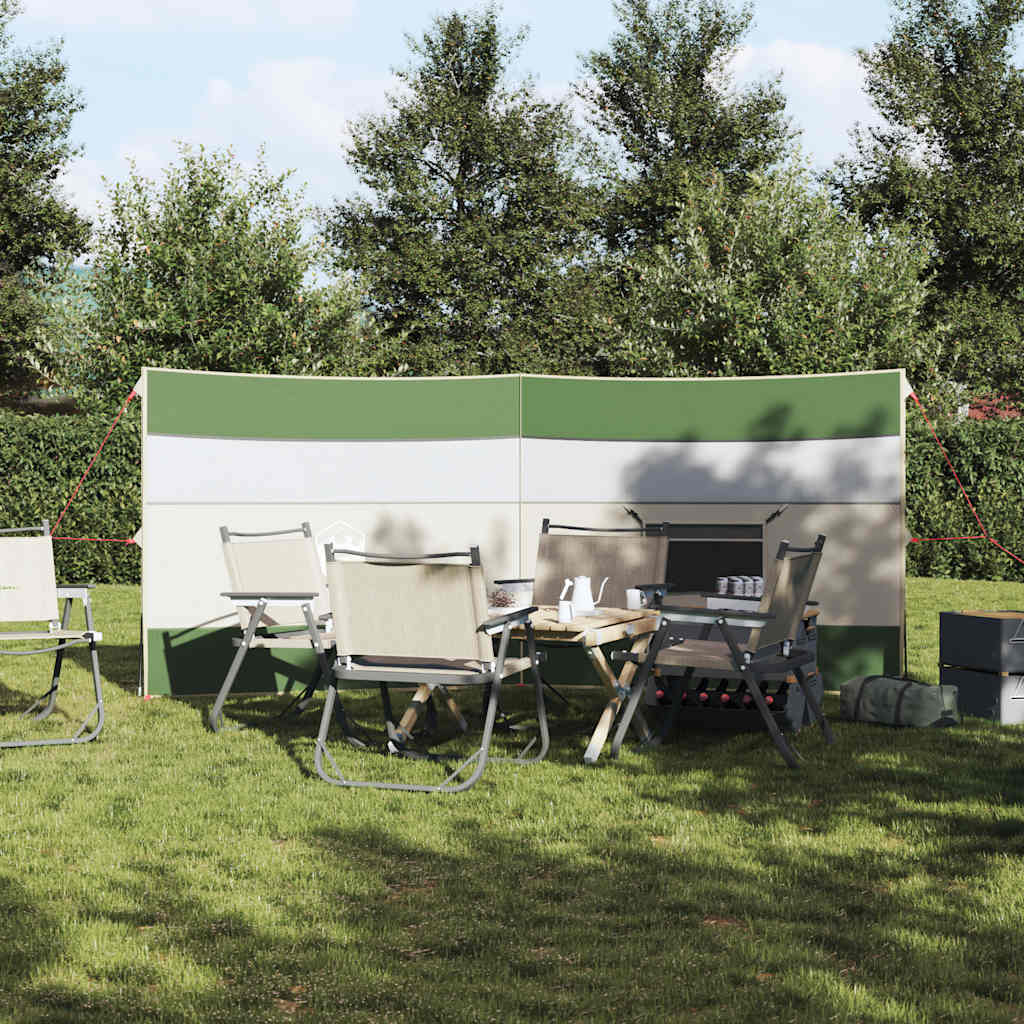 vidaXL Camping Wiatrochron Zielony 340x130 cm Wodoodporny
