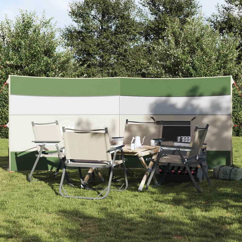 vidaXL Camping Wiatrochron Zielony 340x130 cm Wodoodporny