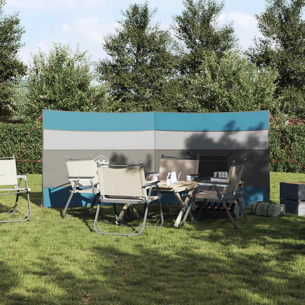 vidaXL Camping Windbreak Niebieski 340x130 cm Wodoodporny