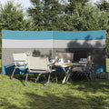 vidaXL Camping Windbreak Niebieski 340x130 cm Wodoodporny