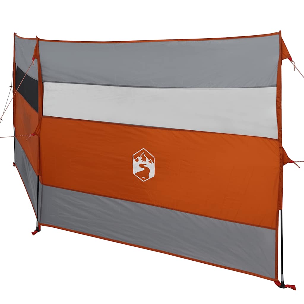 vidaXL Camping Windbreak Szary i pomarańczowy 340x130 cm Wodoodporny