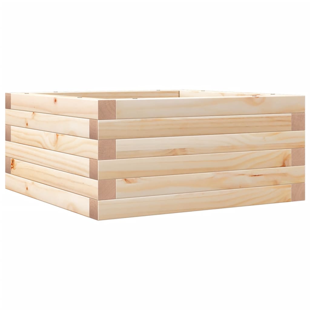 vidaXL Donica ogrodowa, 50x50x23 cm, lite drewno sosnowe