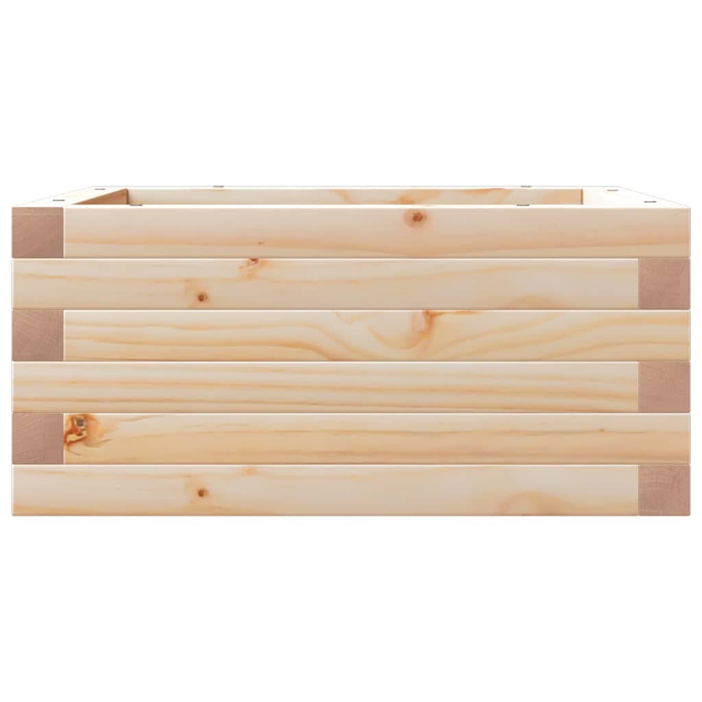 vidaXL Donica ogrodowa, 50x50x23 cm, lite drewno sosnowe